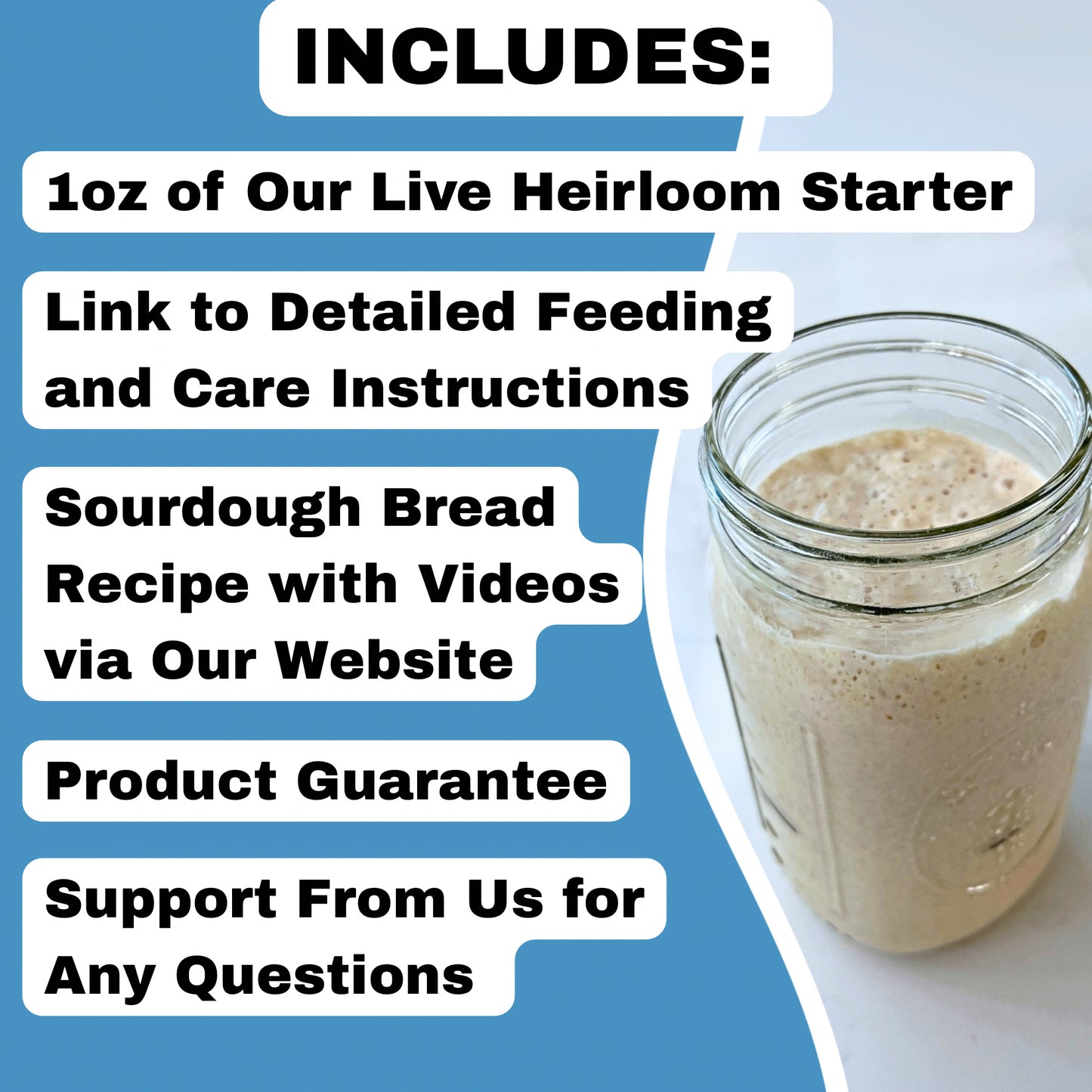 1 OZ of our 1916 San Francisco Sourdough Starter -Fresh -Liquid