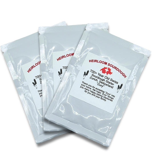 Private Collection - 3 Pack (36 grams) of our 700 year old Swiss Sourdough Starter - DRY