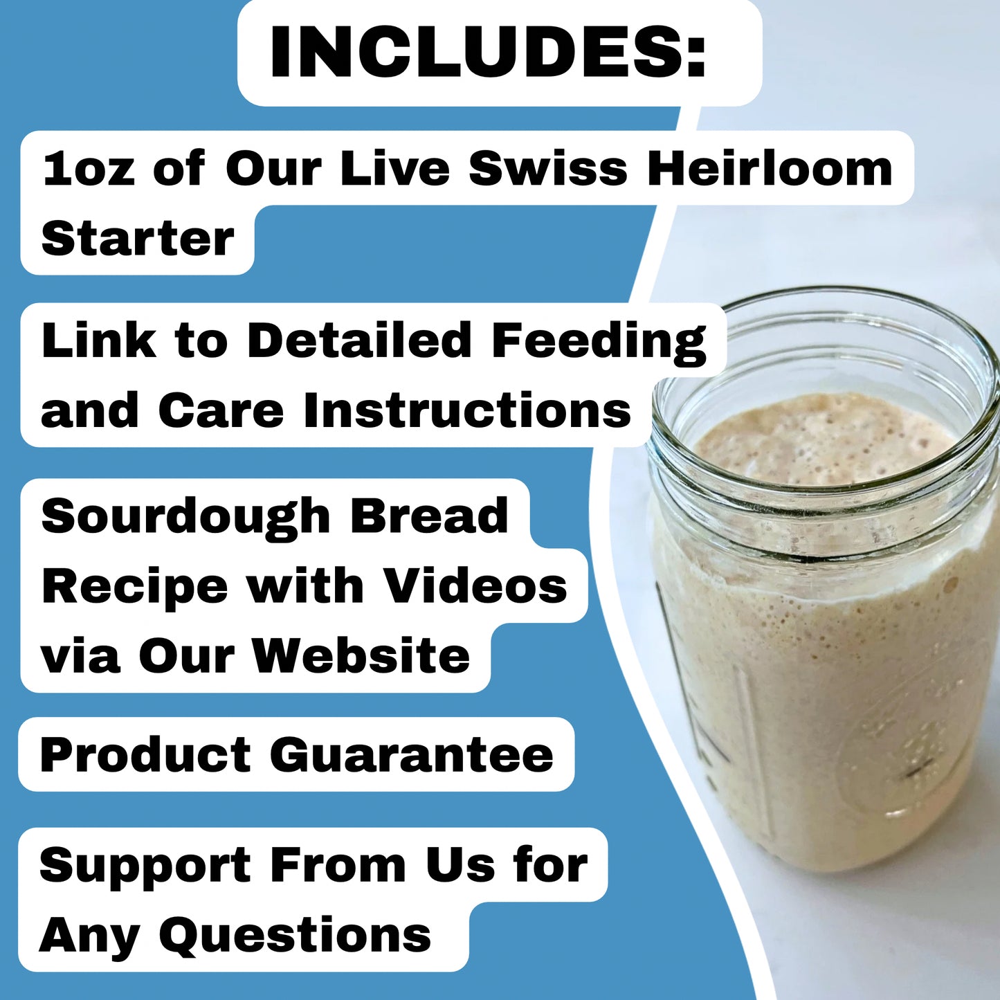 Private Collection - 1 OZ of our 700 year old Swiss Sourdough Starter -Fresh -Liquid