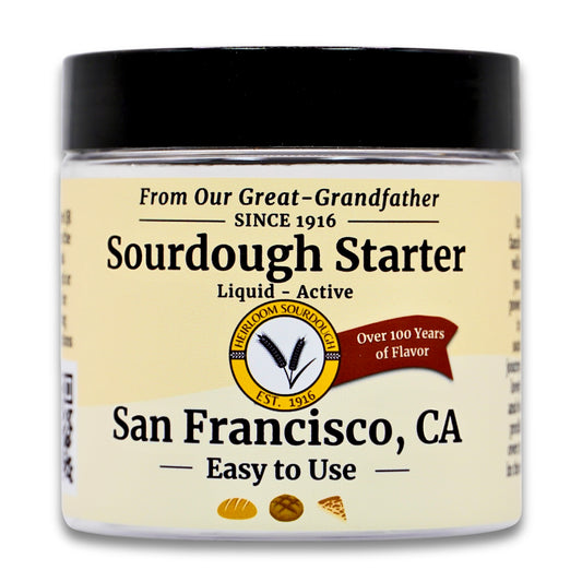 1 OZ of our 1916 San Francisco Sourdough Starter -Fresh -Liquid