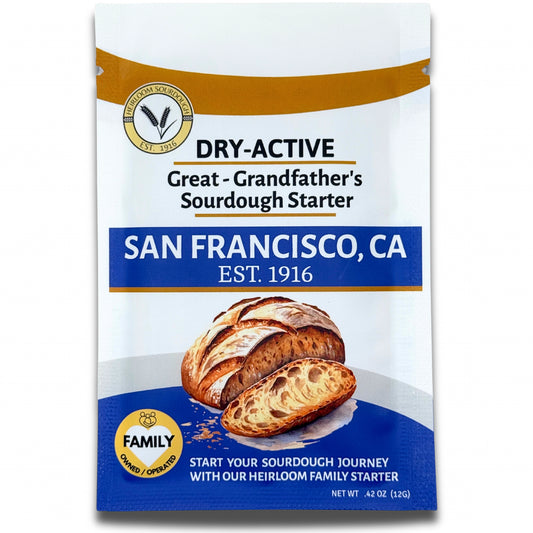 1 Pack - (12 Grams) of our 1916 San Francisco Sourdough Starter - DRY