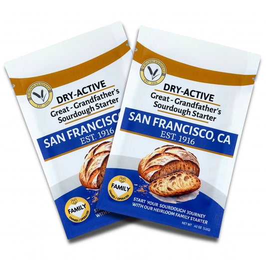 2 Packs - (24 Grams) of our 1916 San Francisco Sourdough Starter - DRY