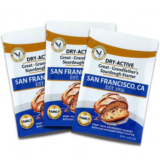 3 Packs - (36 Grams) of our 1916 San Francisco Sourdough Starter - DRY