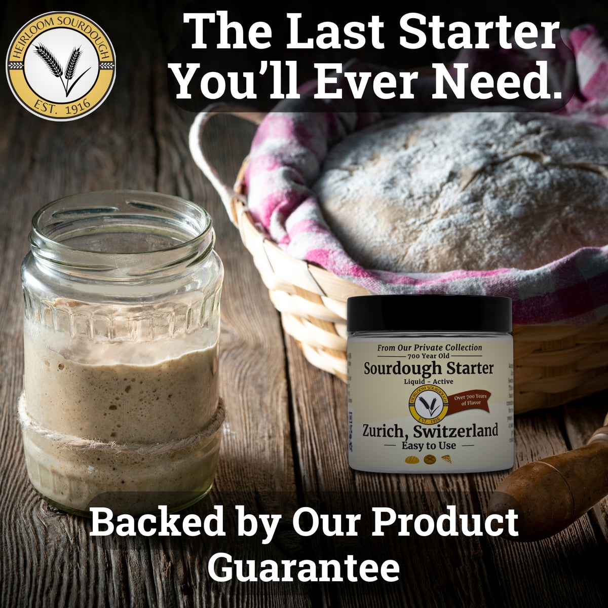 Private Collection - 1 OZ of our 700 year old Swiss Sourdough Starter -Fresh -Liquid