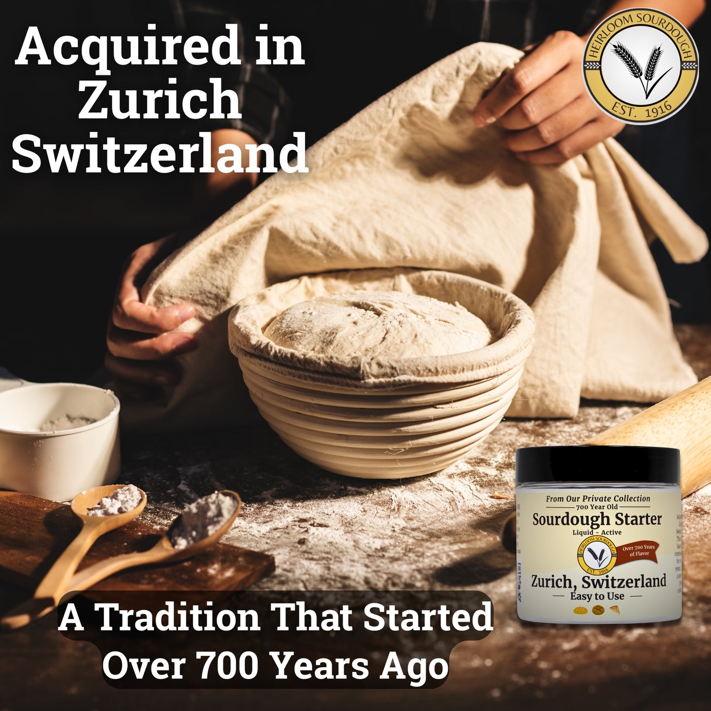 Private Collection - 1 OZ of our 700 year old Swiss Sourdough Starter -Fresh -Liquid